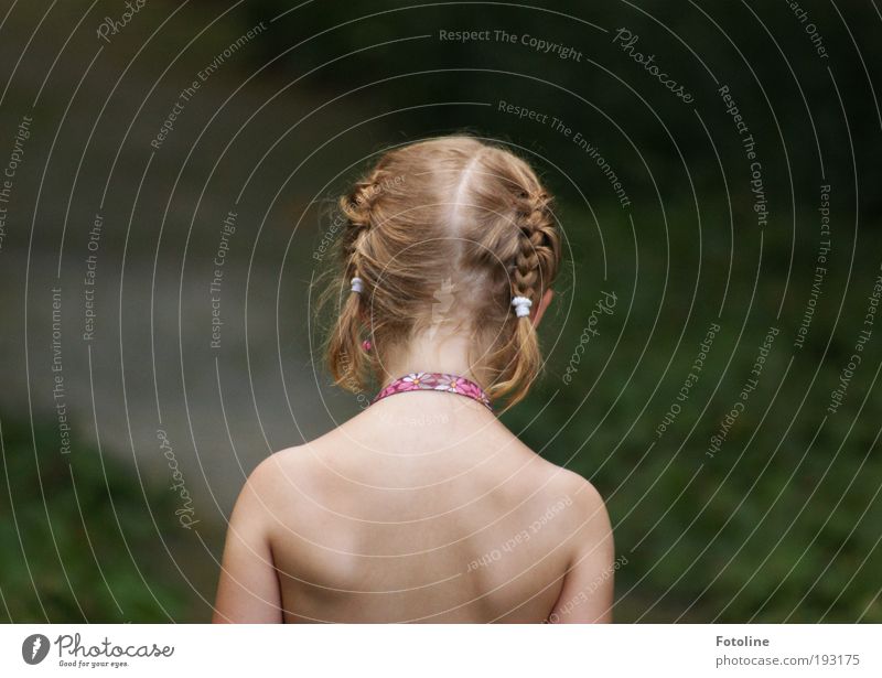 Sunk in thought Human being Girl Head Environment Nature Landscape Earth Summer Climate Weather Beautiful weather Plant Grass Garden Park Hot Bright Warmth