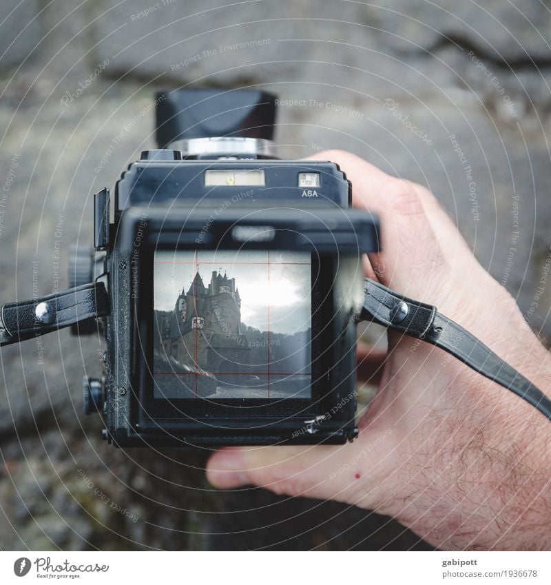 Photograph Eltz Castle Old Esthetic Retro Design Uniqueness Passion Nostalgia Perspective Analog Camera Roll film Viewfinder Take a photo Photo shoot