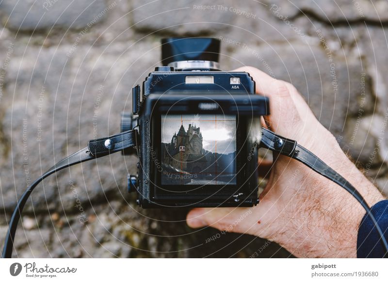 Photograph Eltz Castle Leisure and hobbies Vacation & Travel Tourism Trip Hiking House (Residential Structure) Ruin Joy Camera Analog Take a photo Cobblestones