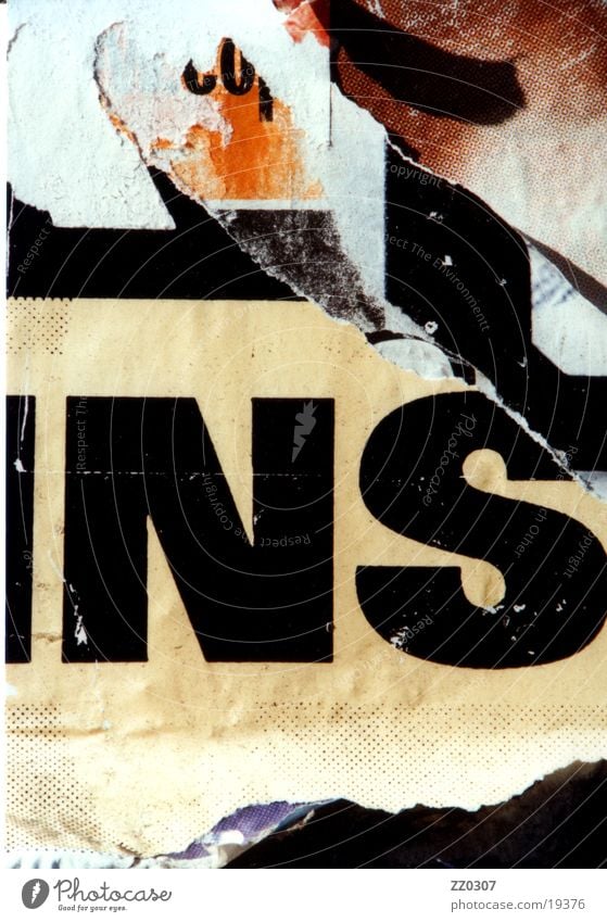 NATIONAL SOCIALIST Wall (building) Poster Billboard Typography Brown Beige Black Things broken typo Vernacular Type