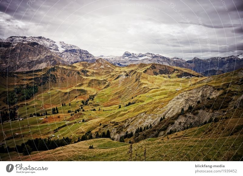 mountain world Hiking Trip Far-off places Freedom Autumn Environment Nature Landscape Clouds Horizon Weather Rock Alps Mountain laveygrat Adelboden