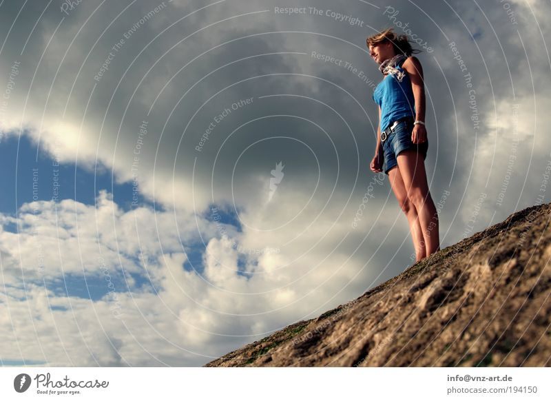 on the rocks Lifestyle Happy Beautiful Vacation & Travel Adventure Far-off places Freedom Summer Summer vacation Beach Ocean Waves Human being Feminine