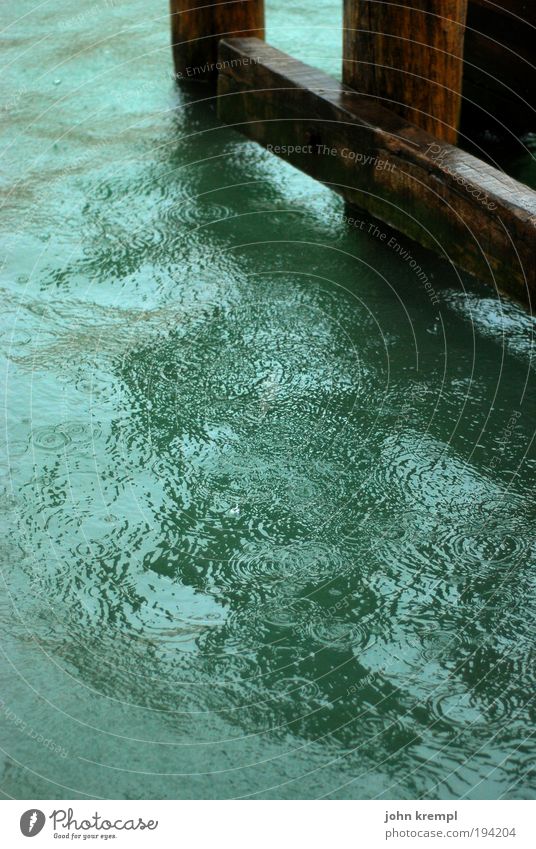 carpet of rain Bad weather Rain Thunder and lightning Waves Coast Ocean Venice Italy Harbour Boating trip Passenger ship Old Wet Gloomy Blue Green Sadness