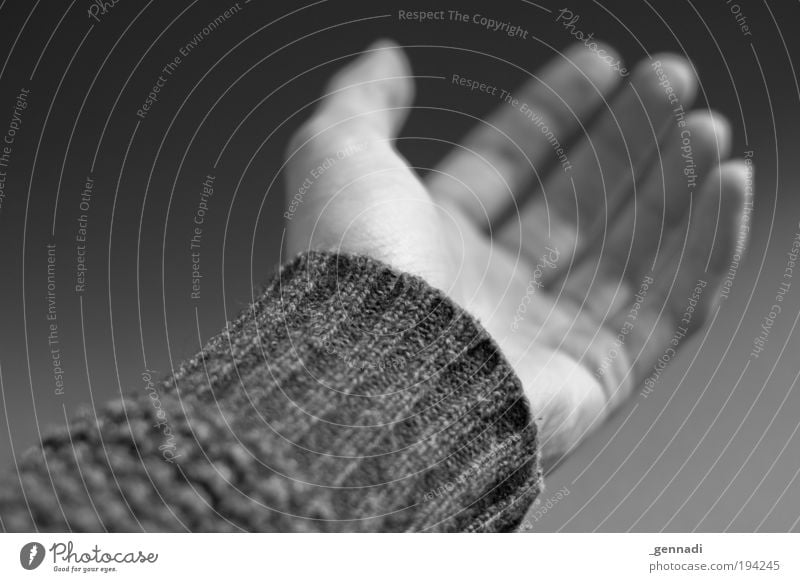 open-mindedness Arm Hand Fingers Sweater Esthetic Elegant Natural Acceptance Safety Protection Safety (feeling of) Hope Belief Arrangement Black & white photo