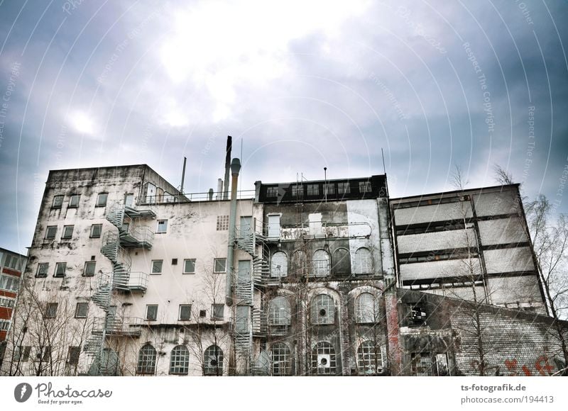 The Teeth of Time I Sky Clouds Bremen Town Deserted House (Residential Structure) Industrial plant Factory Ruin Manmade structures Building Architecture