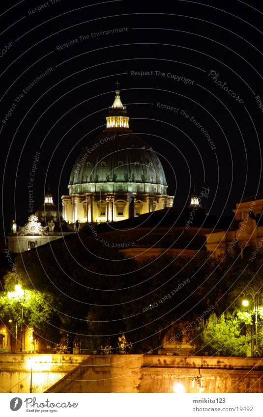 Vatican at night - St Pietro Rome Night shot St. Peter's Cathedral Europe