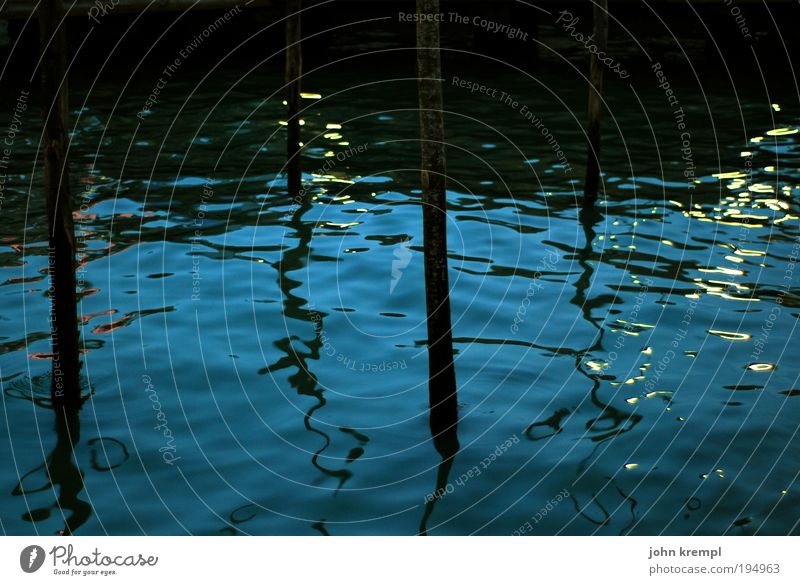 venetian blue Waves Ocean Wet Blue Black Beautiful Subdued colour Night Surface of water Shadow Distorted Water reflection Background picture Sea water Lagoon