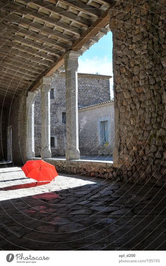 cheerful to cloudy Leisure and hobbies Village Old town Deserted House (Residential Structure) Church Manmade structures Building Wall (barrier) Wall (building)