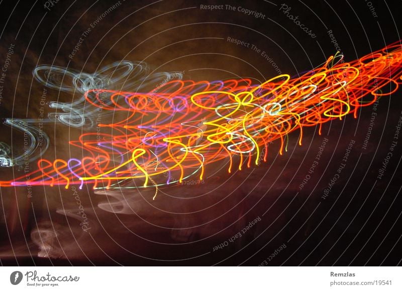 light whirls Light Emotions Party Long exposure Movement Evening Light painting Swirl Bright Colours Dark