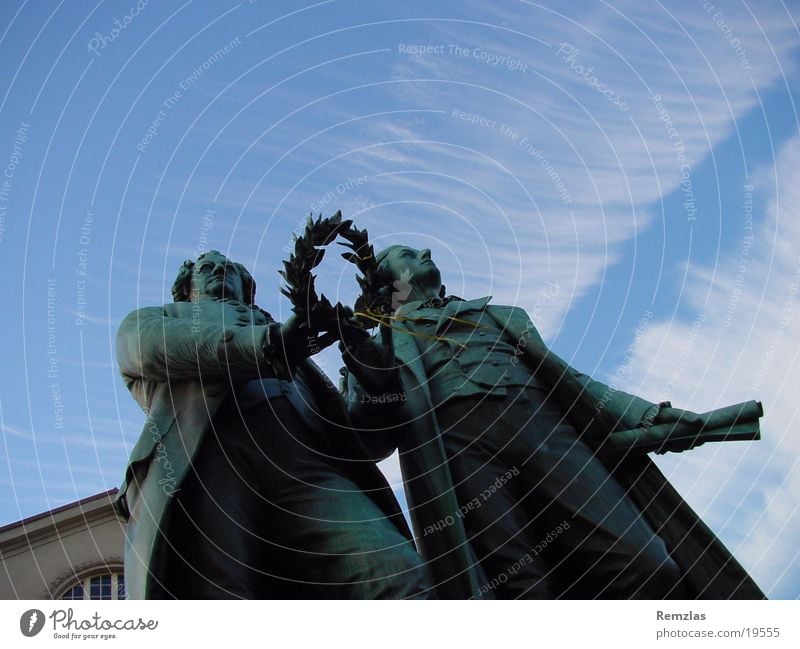 Goethe and Schiller Monument Weimar Culture Human being National theater Closed Goethe-Schiller statue