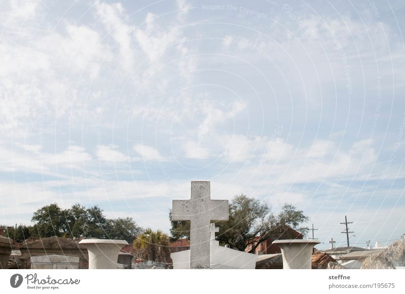 The Holy Cross New Orleans USA Tourist Attraction Saint Louis Cemetery No. 1 Religion and faith Grave Crucifix Christian cross Christianity Death Colour photo