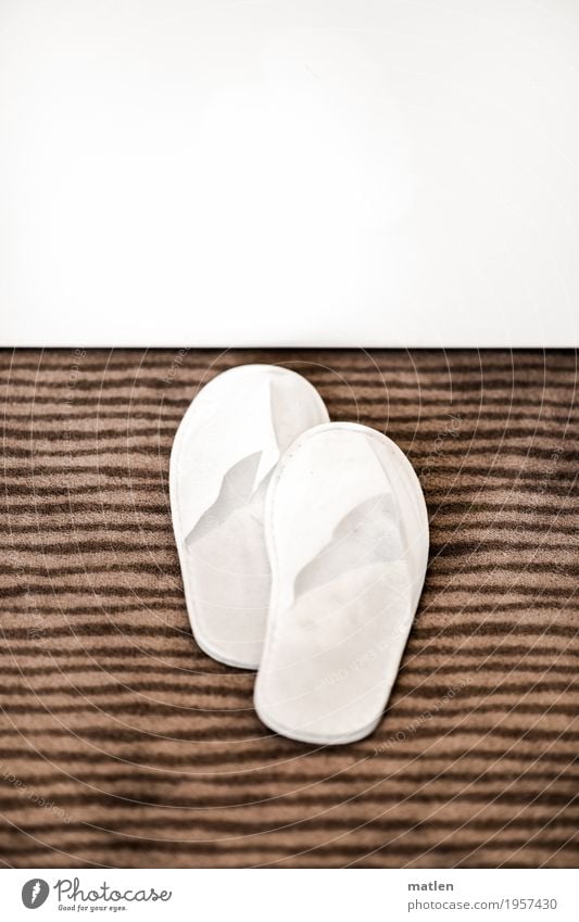 hero Clothing Footwear Brown White Slippers Carpet Wellness Hotel Relaxation Couple Colour photo Interior shot Pattern Structures and shapes Deserted