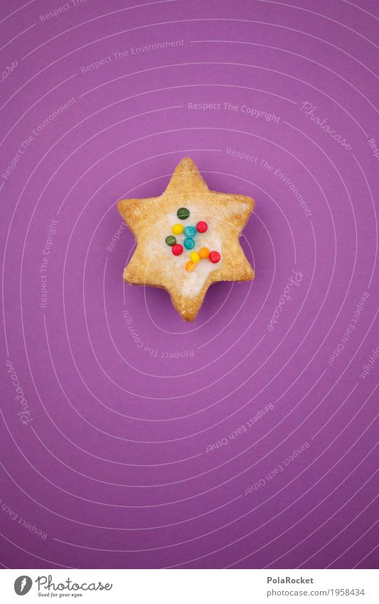 #A# Christmas...Uh..Things Art Esthetic Christmas star Baked goods Christmas & Advent Anti-Christmas Granules Violet Baking Colour photo Multicoloured