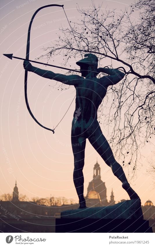 #A# Dresden in view II Art Esthetic Capital city Elbufer Elbaue Frauenkirche Archer East German border guard Monument Preservation of historic sites Romance