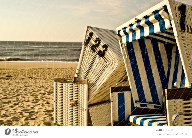 beach chair whispering Vacation & Travel Tourism Far-off places Summer Sun Beach Ocean Island Beach chair Sand Sunlight Beautiful weather Coast North Sea Sylt