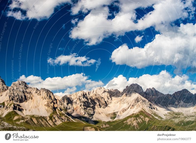 Clouds and shadows in the Dolomites II Central perspective Deep depth of field Sunbeam Sunlight Light (Natural Phenomenon) Silhouette Contrast Shadow Day