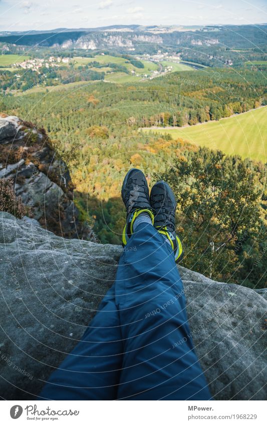 On the Top Lifestyle Trip Adventure Far-off places Freedom Summer Summer vacation Sun Mountain Hiking Human being Legs 18 - 30 years Young man Adults Nature