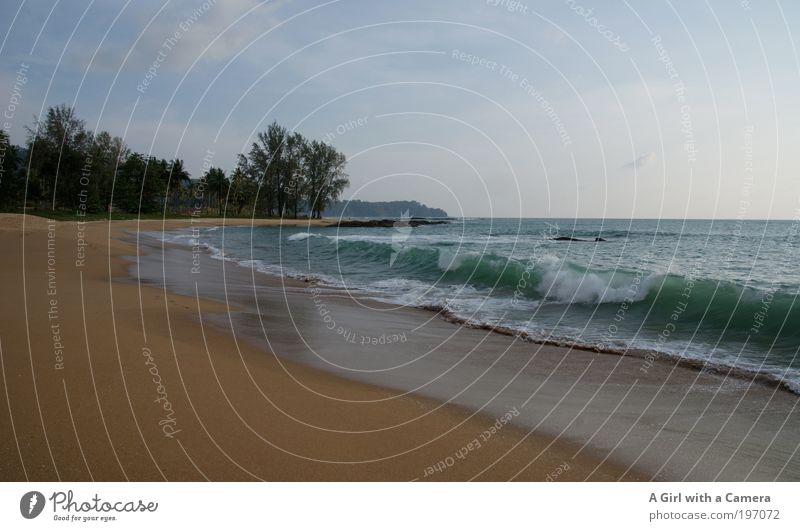 Nang Thong Beach - Khao Lak - Thailand Vacation & Travel Tourism Trip Far-off places Freedom Summer Summer vacation Sun Sunbathing Ocean Waves Sky