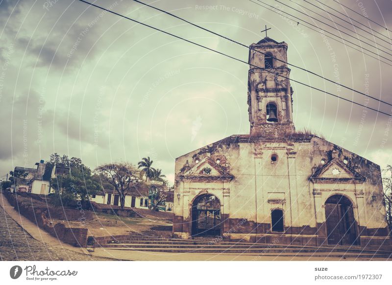 Nothing is for eternity Sky Clouds Gale Outskirts Church Ruin Places Manmade structures Building Tourist Attraction Landmark Old Threat Dirty Dark Historic