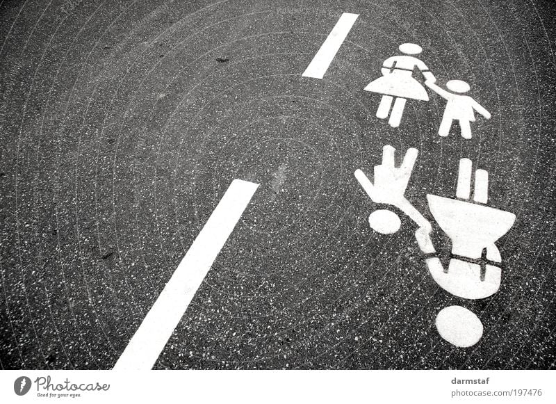 helping hand Child Mother Adults Transport Traffic infrastructure Passenger traffic Pedestrian Street Going Study Bird's-eye view Day