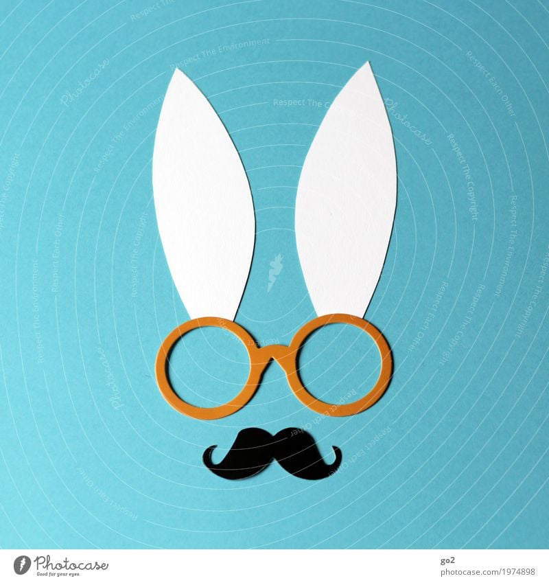 Professor Hase Leisure and hobbies Handicraft Easter Eyeglasses Moustache Animal face Hare & Rabbit & Bunny Ear Paper Decoration Exceptional Uniqueness Funny