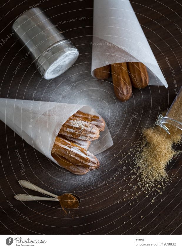 churros Dessert Candy Baked goods Nutrition Slow food Finger food Delicious Sweet Rich in calories Colour photo Subdued colour Interior shot Deserted Day