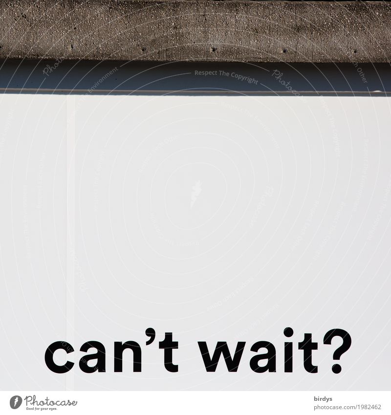 ...no, can't wait ! Education Adult Education School Logistics Stock market To talk Retirement Closing time Wall (barrier) Wall (building) Characters