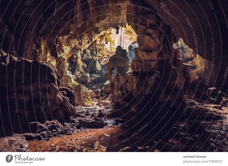 FF# cave light Art Esthetic Mountain Cave Cave villages Adventure Underground Thailand Travel photography Traveling Stone Concave Colour photo Subdued colour