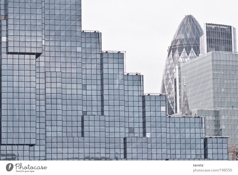 tetris London Capital city Downtown High-rise Building Facade Sharp-edged Simple Elegant Historic Modern Square Cube Gradation 30 St Mary Axe Business