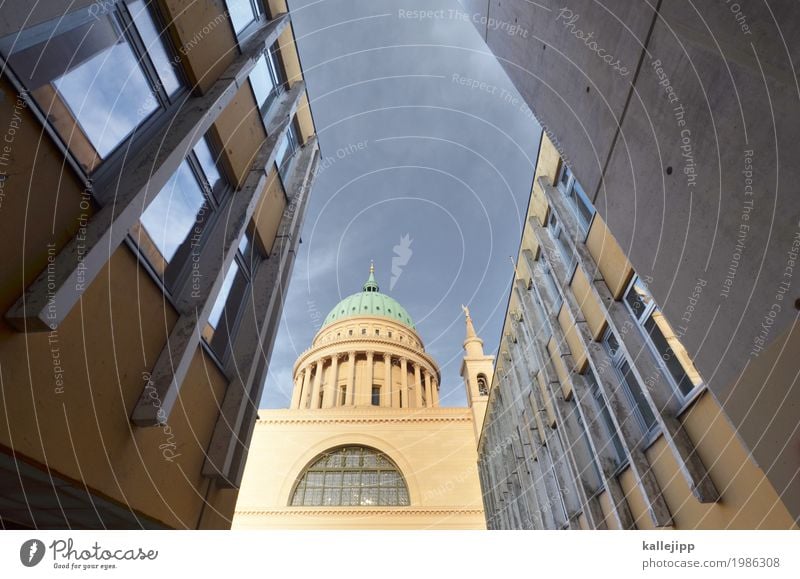 potsdam's old market Art Town Capital city High-rise Church Dome Palace Tower Manmade structures Building Architecture Facade Tourist Attraction Senior citizen