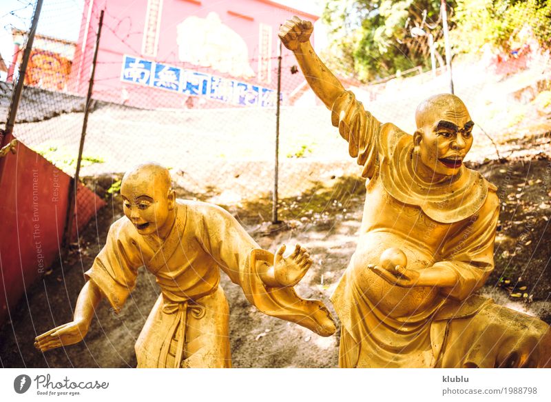 golden statues in 1000 Buddhas Temple in Hong Kong. Beautiful Face Vacation & Travel Tourism Decoration Art Culture Architecture Monument Street Lanes & trails