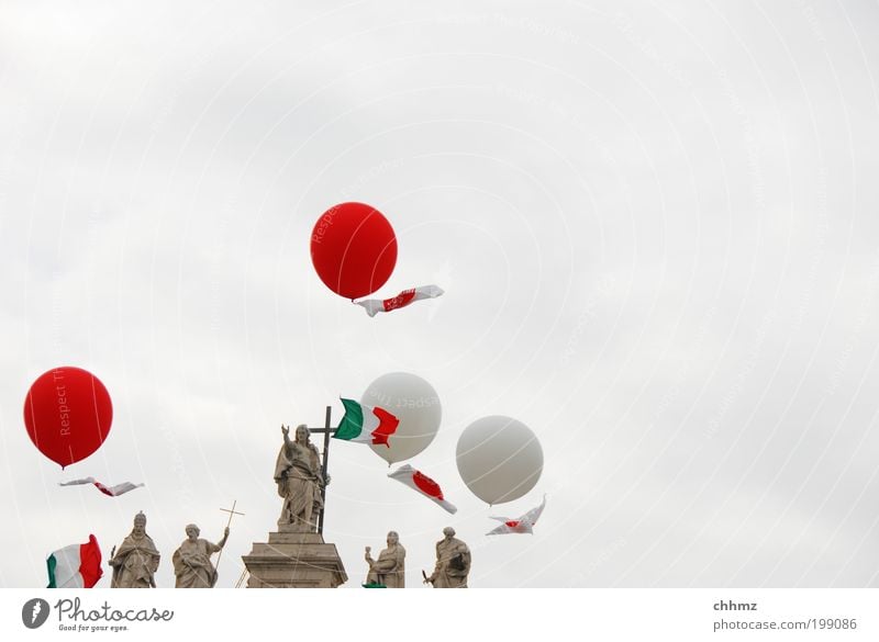 Ascension Art Sculpture Rome Italy Church Dome Tourist Attraction lateran Aircraft Stone Crucifix Sphere Flying Round Red Religion and faith Baroque