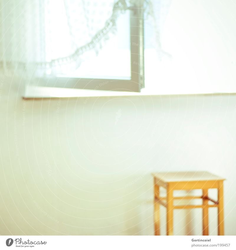 light Living or residing Flat (apartment) Room Window Bright White Light Summer Chair Stool Curtain Drape Open Window pane Lighting Undo Morning Ventilate