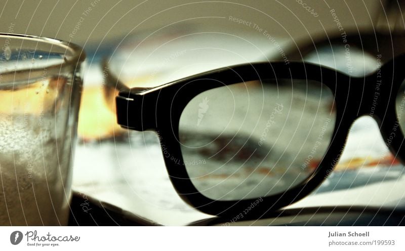 workplace Office work Workplace Glass Work and employment Colour photo Interior shot Close-up Detail Deserted Artificial light Shallow depth of field Eyeglasses