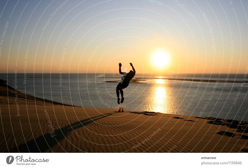 summer somersault Lifestyle Joy Leisure and hobbies Vacation & Travel Tourism Adventure Freedom Summer Summer vacation Sun Beach Ocean Human being Masculine