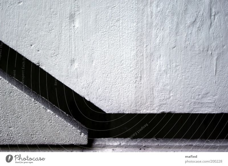 mind the gap House (Residential Structure) Manmade structures Building Architecture Wall (barrier) Wall (building) Stairs Concrete Gray Black White Colour photo