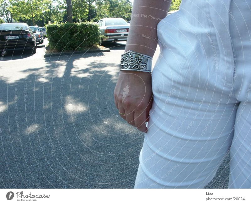 bangle Bangle Parking lot Craft (trade) white trousers Arm