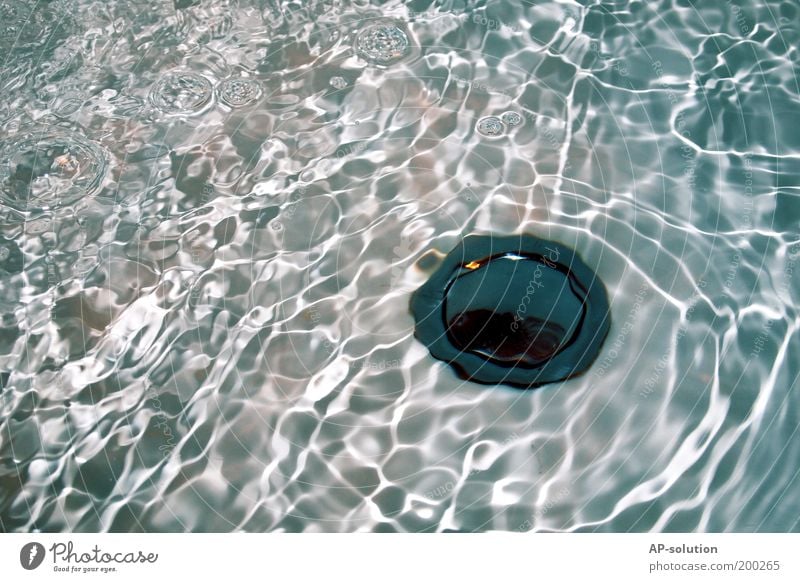 outflow Fluid Fresh Cold Wet Water Bathtub Waves Drop Structures and shapes Drainage Bathroom Relaxation Colour photo Subdued colour Close-up Detail Deserted