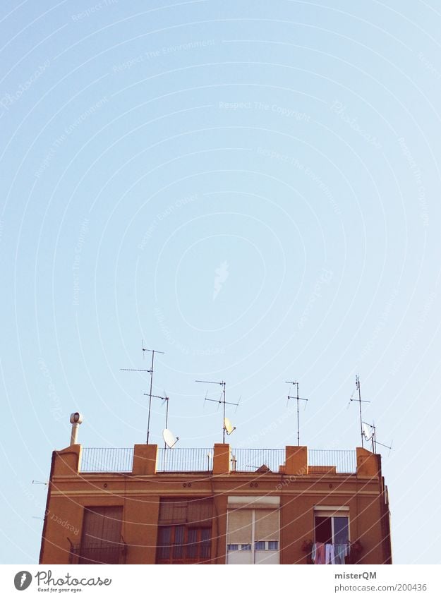 All Inclusive. Culture Spain Roof Antenna Receive Ready to receive Receiving station Laundry Summer Mediterranean Siesta Lunch hour Satellite dish