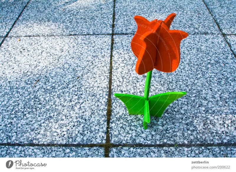 flower Flower Decoration Felt Blossom Tulip Garden Sidewalk Paving tiles Terrace Seam Summer Silk flower Artificial Handcrafts