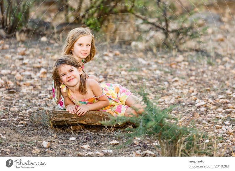 sisters Vacation & Travel Far-off places Safari Summer Summer vacation Kindergarten Child Human being Feminine Girl Brothers and sisters Sister