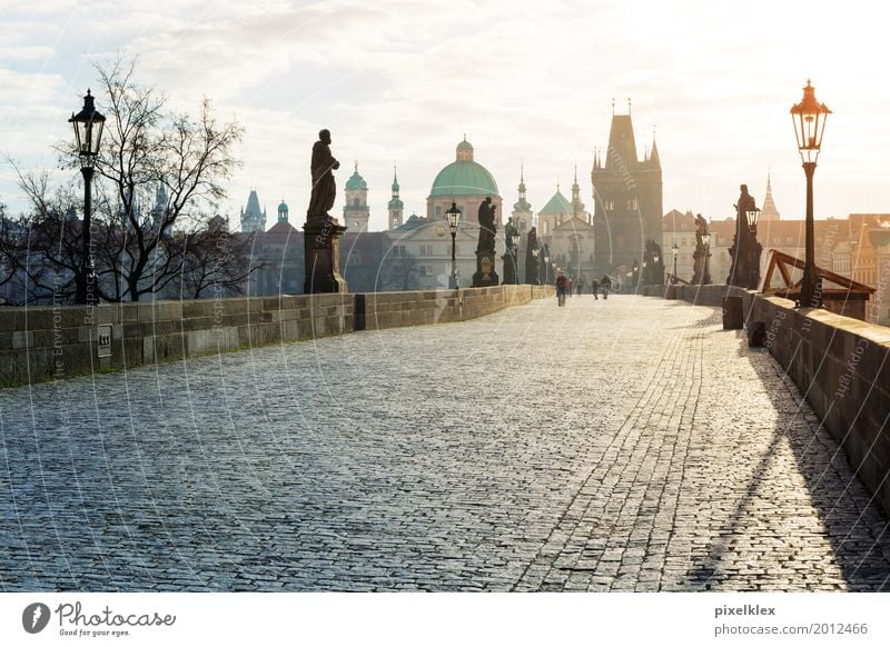 Charles Bridge (Prague) Vacation & Travel Tourism Sightseeing City trip Architecture Czech Republic Europe Town Capital city Downtown Old town Skyline