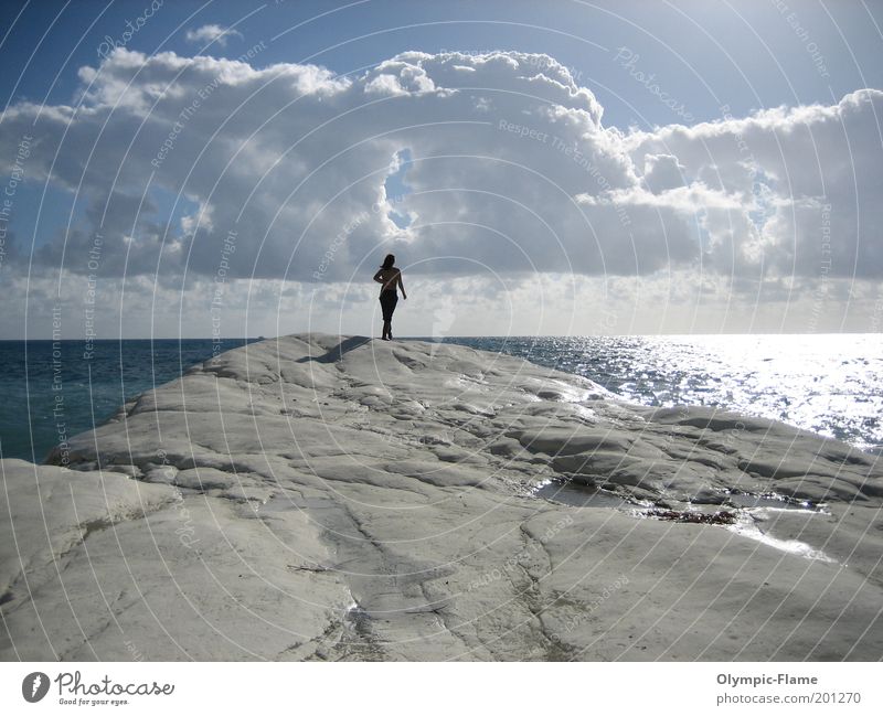 The Governor Nature Landscape Water Sky Clouds Sun Sunlight Beautiful weather Rock Coast Beach Blue White Colour photo Exterior shot Day Light Silhouette