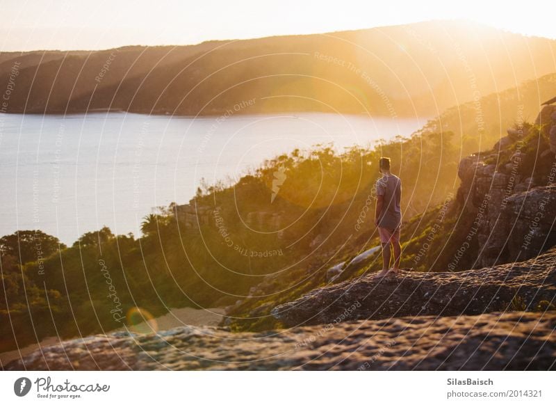 Lost in nature Lifestyle Joy Vacation & Travel Trip Adventure Far-off places Freedom Expedition Camping Summer vacation Mountain Hiking Young man