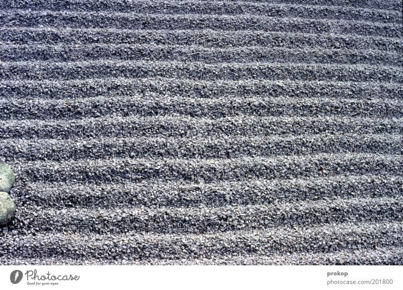 Big stones. Small stones. Earth Simple Cold Beautiful Gray Esthetic Accuracy Equal Boredom Arrangement Precision Symmetry Gravel Line Furrow Zen Colour photo