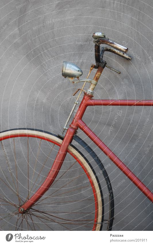 bikes Climate change Means of transport Bicycle Steel Rust Stand Old Esthetic Historic Red Thrifty Eco-friendly Colour photo Exterior shot Detail Deserted