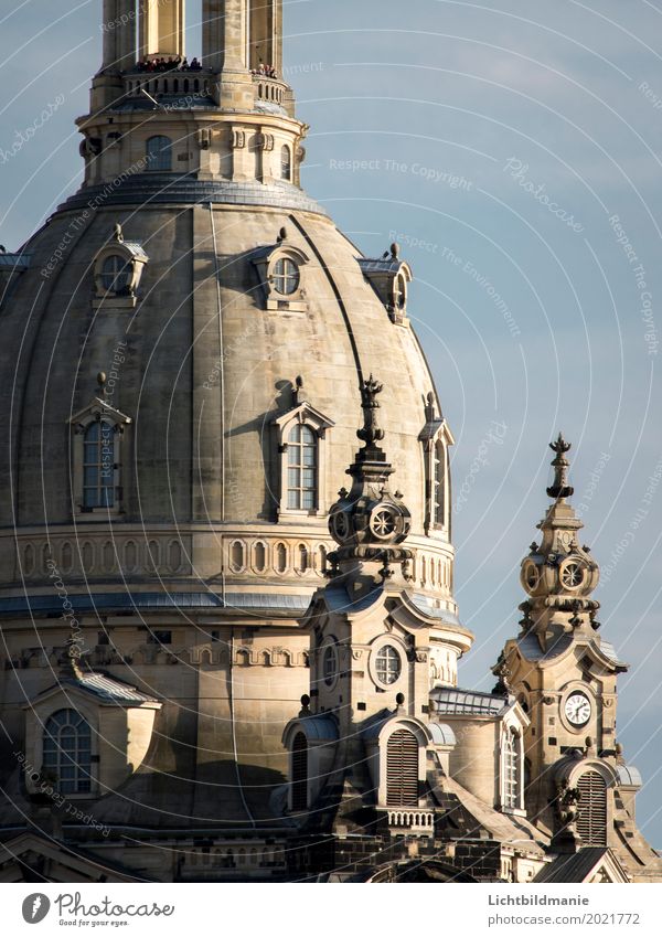 Visitors on top Elegant Beautiful Tourism Trip Sightseeing City trip Dream house Camera Human being Crowd of people Architecture Culture Choir Dresden Saxony