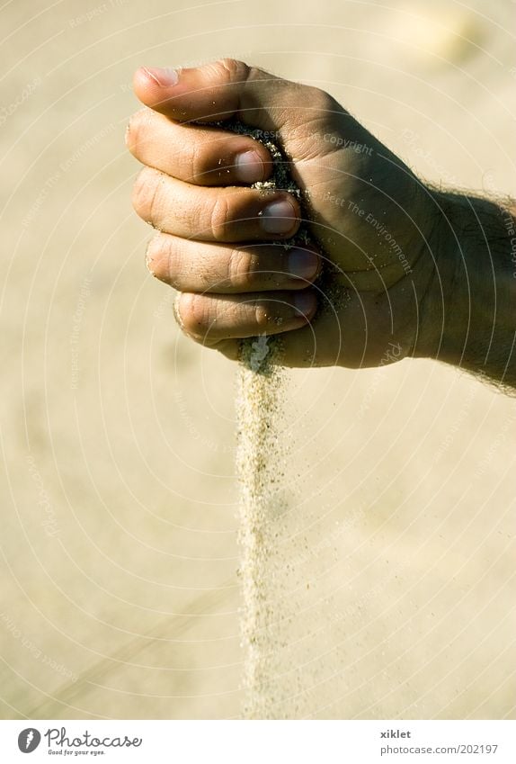 Strand Arm Hand Fingers Sand Summer Waves Coast Beach Ocean To fall To hold on To enjoy Playing Funny Speed Yellow White Serene Contentment Stress Colour photo