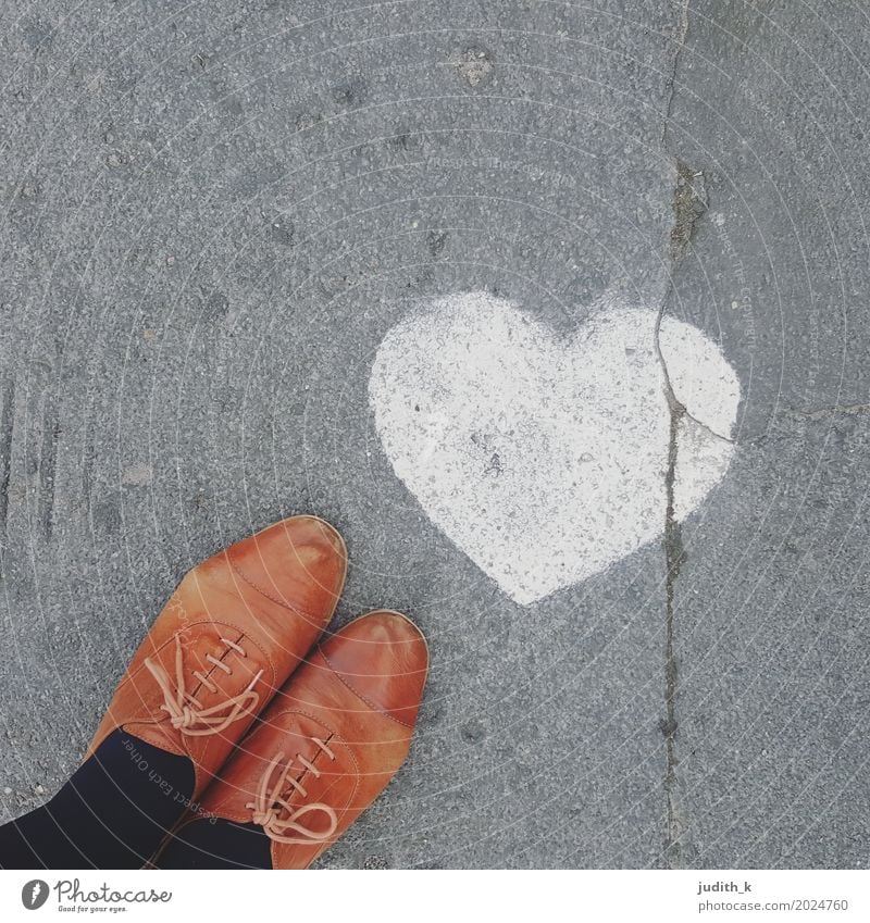 #streetlove Lifestyle Happy Flirt Street Lanes & trails Leather Footwear favorite shoes lazier Sign Graffiti Heart Rutting season Going Love Stand Kitsch Cute