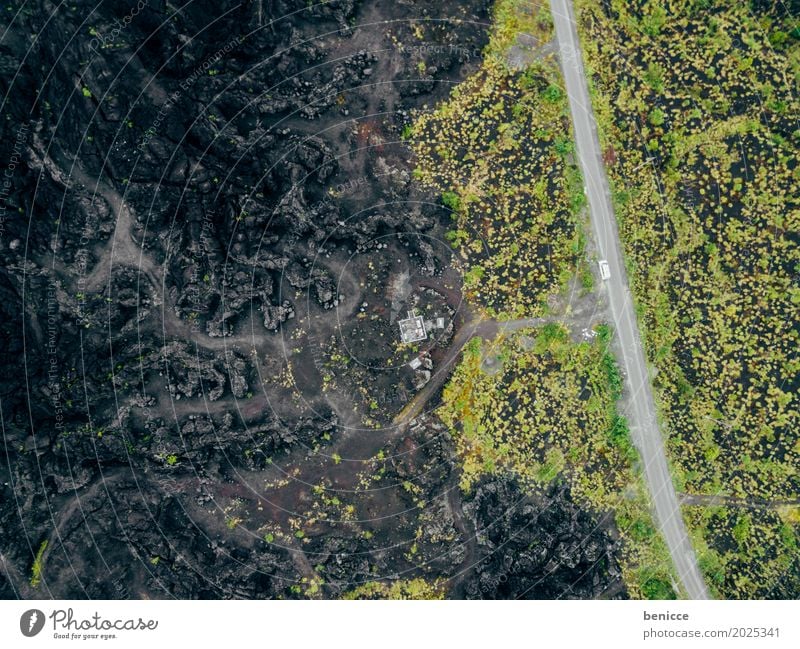 volcano Volcano ash Aerial photograph Bird's-eye view drone Black Earth Lava Lanes & trails Asia Nature Landscape Deserted Uninhabited Indonesia